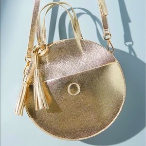anthropologie - Gold circle purse
